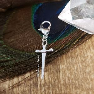 5/$25 Dagger Knife Sword clipon Charm for Bracelet~Zipper~Wiccan~Witch Bag Clip